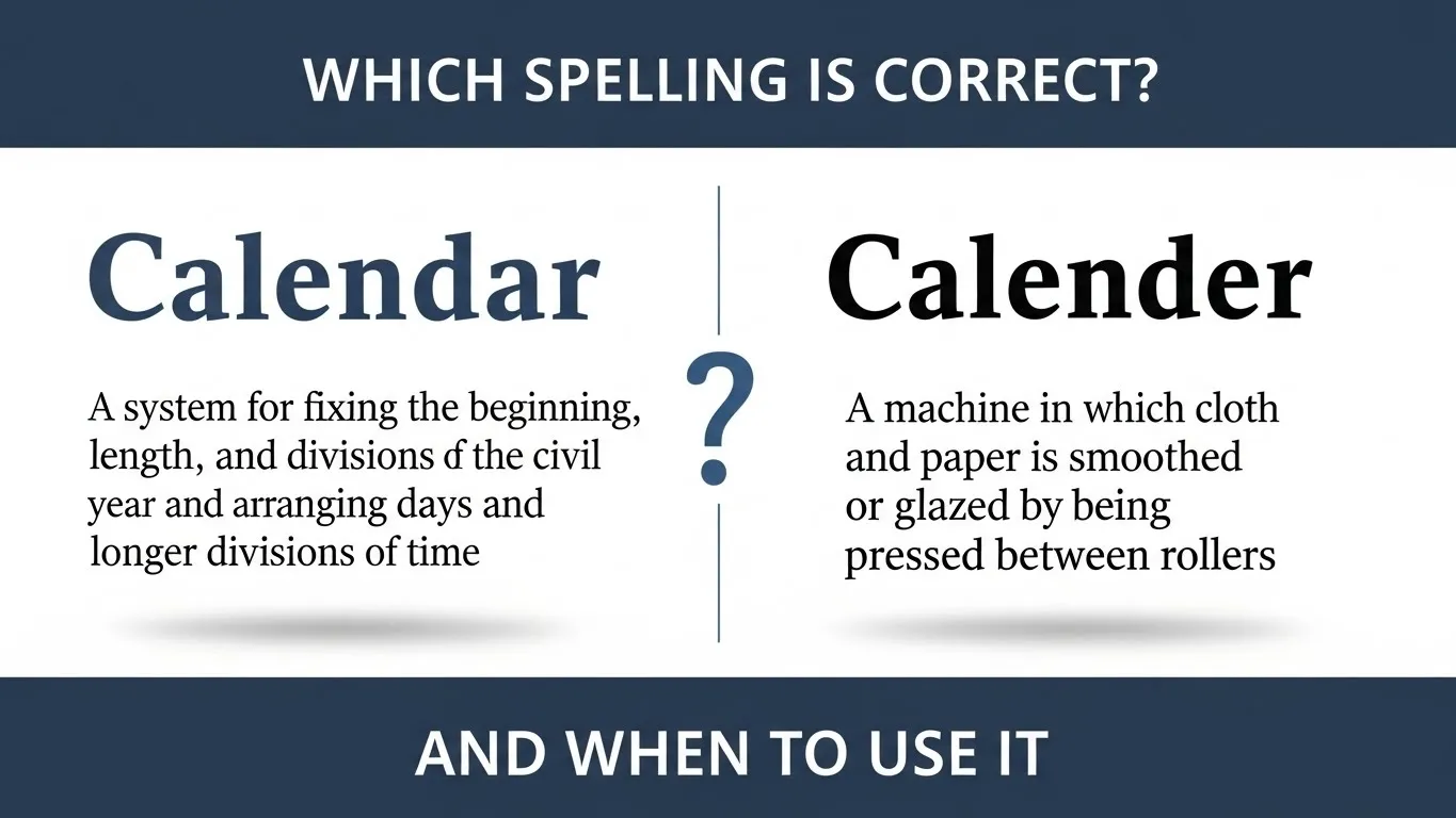 Calendar or Calender