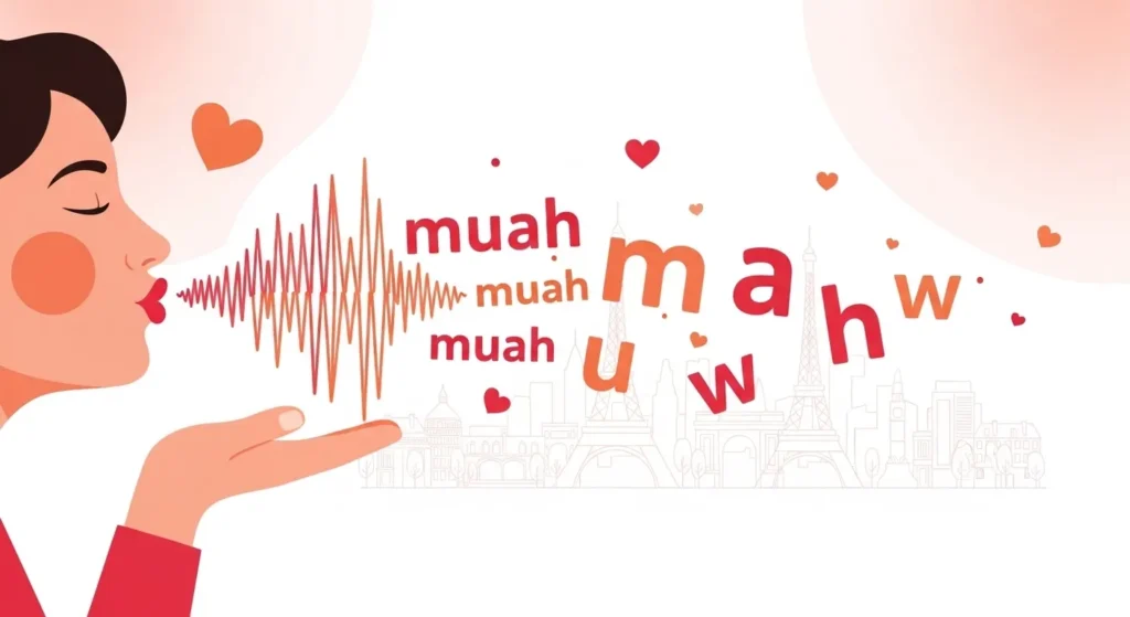 The origin of muah-or-mwah